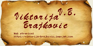 Viktorija Brajković vizit kartica